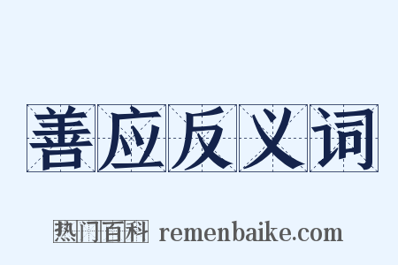 善应反义词是什么意思的图片